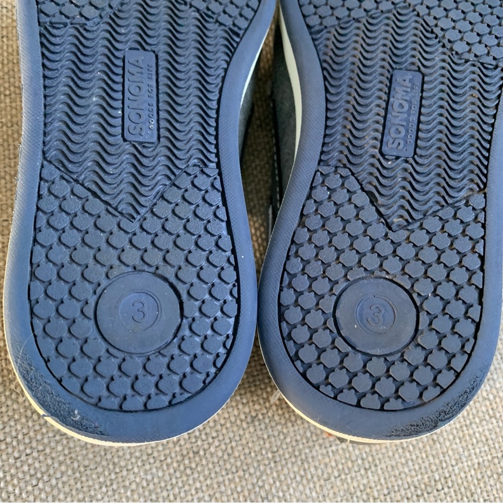 Shoes Little Boy Size 3 Gray Canvas Slip On Dress Boat Shoe Prepy Sonoma - Picture 8 of 9